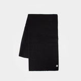 Classic Winter Scarf - TOTEME - Wool - Black