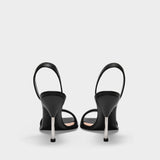 Sandals黑色羊皮凉鞋高跟鞋