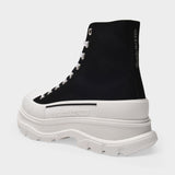 Tread Slick Sneakers 黑白拼色高帮帆布橡胶厚底鞋