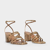 Paris Texas Carla Sandal 70印花皮质高跟凉鞋正品