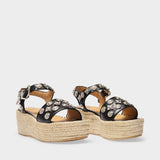 Toga Pulla Sandals 漆面牛皮皮质厚底鞋 高跟夏凉鞋正品