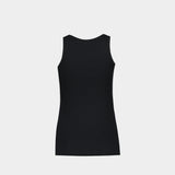 90's Rib T-Shirt - Courreges - Cotton - Black