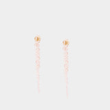 Drip Earrings - Simone Rocha - Crystal - Pink