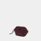 Bou Coin Purse - Ganni - Leather - Bordeaux