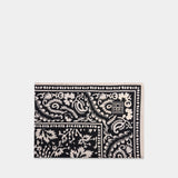 Hankie Lace Scarf - TOTEME - Silk - Black