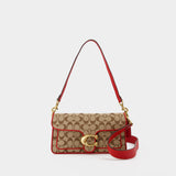 Soft Tabby 26 Signature Shoulder Bag - Coach - Canvas - Brown
