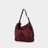 Angular Shoulder Bag - YOHJI YAMAMOTO - Nylon - Burgundy