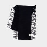 Tassel Scarf - TOTEME - Cashmere - Black