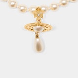 One Row Pearl Drop Necklace - Vivienne Westwood - Metal - Gold