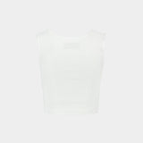 Cropped Rib T-Shirt - Vivienne Westwood - Cotton - White