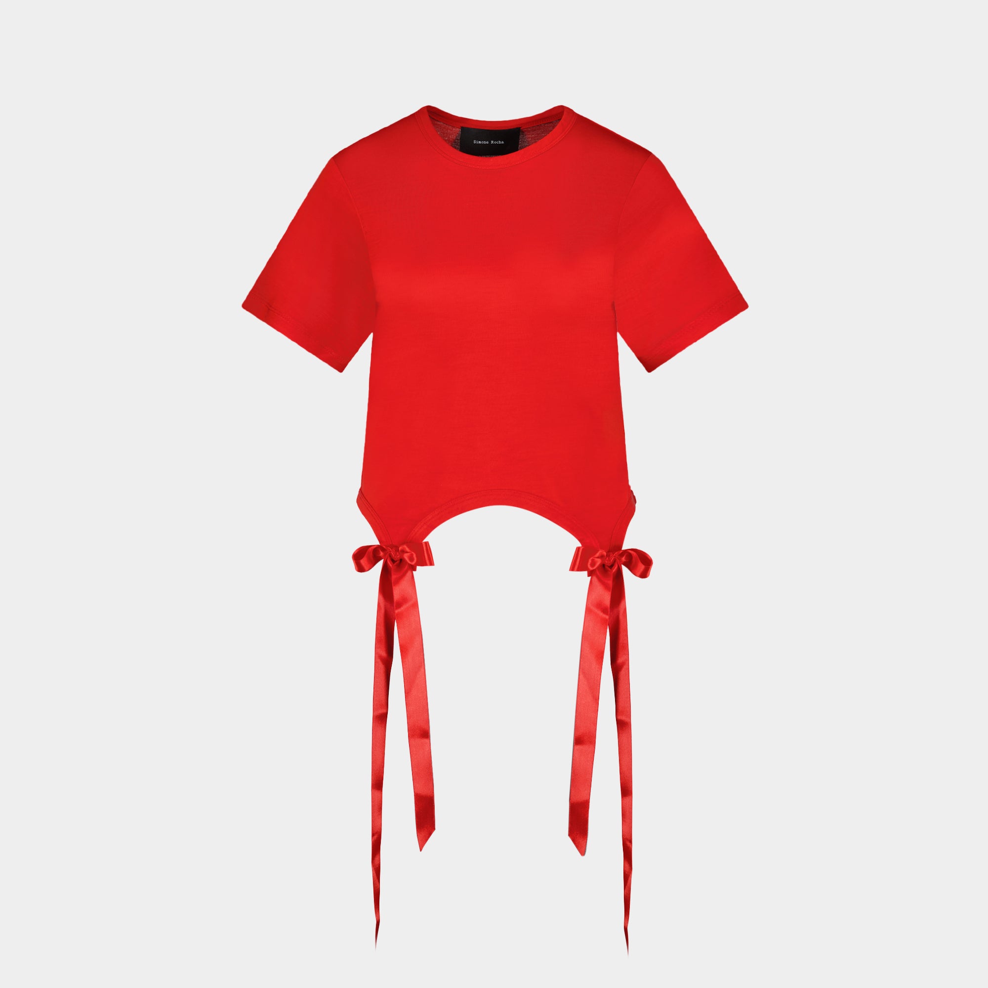 その他 Bow Tails T Shirt - Simone Rocha - Synthetic - Red Simone Rocha - Red Easy S/S T-Shirt W/Bow Tails – Frances May