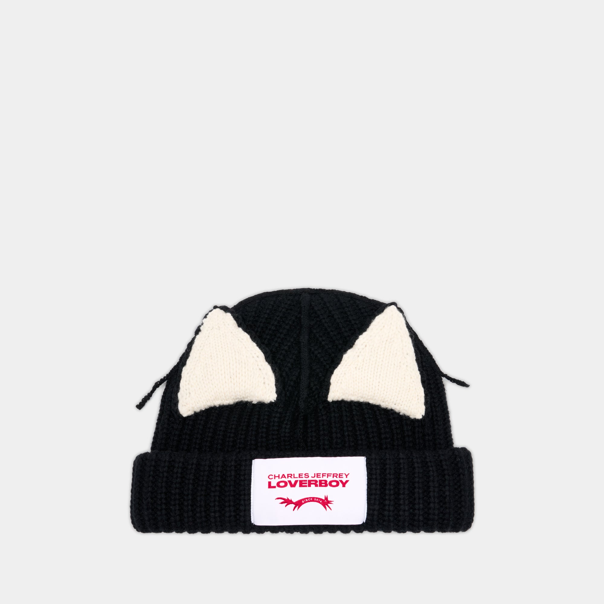Chunky Ears Beanie - Charles Jeffrey Loverboy - Wool - Black