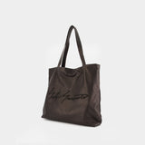 L Shopper Bag - YOHJI YAMAMOTO - Leather - Black