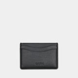 Bou Hearts Studs Card Holder - Ganni - Synthetic - Black
