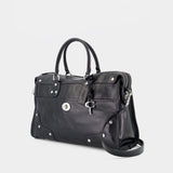 Rhyder Satchel 38 Glazed Purse - Coach - Leather - Black
