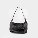 Tulip L Shoulder Bag - YOHJI YAMAMOTO - Leather - Black