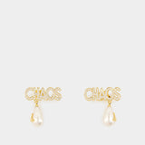 Chaos Pearl Earrings - Vivienne Westwood - Metal - Gold