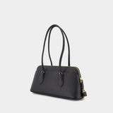 Lock East West Satchel Purse - Tory Burch - Leather - Black