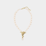 Putti Large Pearl Necklace - Vivienne Westwood - Metal - Gold