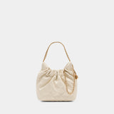Fleming Mini Shoulder Bag - Tory Burch - Leather - Beige