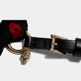Skull Ring Wrap Scarf - Alexander McQueen - Silk - Black