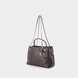Fleming Small Carryall Purse - Tory Burch - Leather - Brown