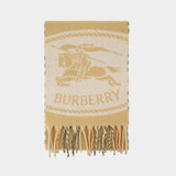 Mu Knight St To Chck Scarf - Burberry - Cashmere - Beige