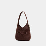 Weave Straw Brooklyn 28 Shoulder Bag - Coach - Leather - Brown