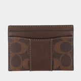 Signature Essential Card Holder - Coach - Canvas - Brown