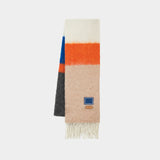 Ader Error Narrow 象牙白羊毛窄围巾