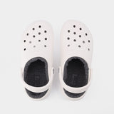 Classic Lined Clog白色洞洞鞋