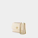 Tory Burch KiraChevr米色皮质包