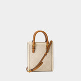 Tory Burch T Monogram 象牙色棉质迷你购物袋