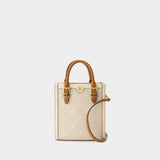 Tory Burch T Monogram 象牙色棉质迷你购物袋