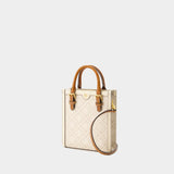 Tory Burch T Monogram 象牙色棉质迷你购物袋