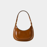 Tory Burch Robinson Crescent 棕色皮质Hobo包