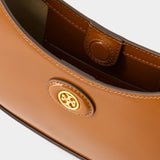 Tory Burch Robinson Crescent 棕色皮质Hobo包