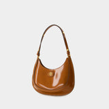 Tory Burch Robinson Crescent 棕色皮质Hobo包