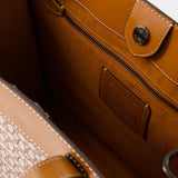 蔻驰 Coach Field 40 Tote 棕色涂层帆布皮质手提包