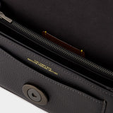 Tabby 20 黑色光面小牛皮 Hobo 腋下包