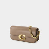 Idol 23 深棕光面小牛皮斜挎包