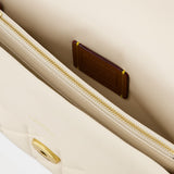 蔻驰 Coach Tabby 26 白色光面小牛皮手提肩背斜挎斜挎包