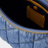 Mira  蓝色皮质肩包