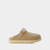 W Goldenstar 棕色羊剪绒凉拖