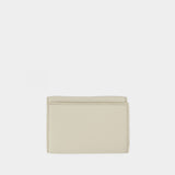 Marc Jacobs白色皮质三折钱包