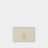 Marc Jacobs白色皮质三折钱包