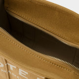 The Mini Tote 棕色棉质迷你托特购物包