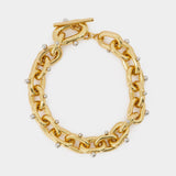 Xl Link Neck Necklace - Paco Rabanne - Gold/Silver - Metal