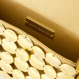 Button Flap S 金色金属斜挎包