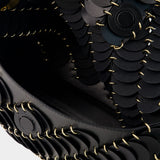 Le Sac Paco 黑色光面小牛皮手提包